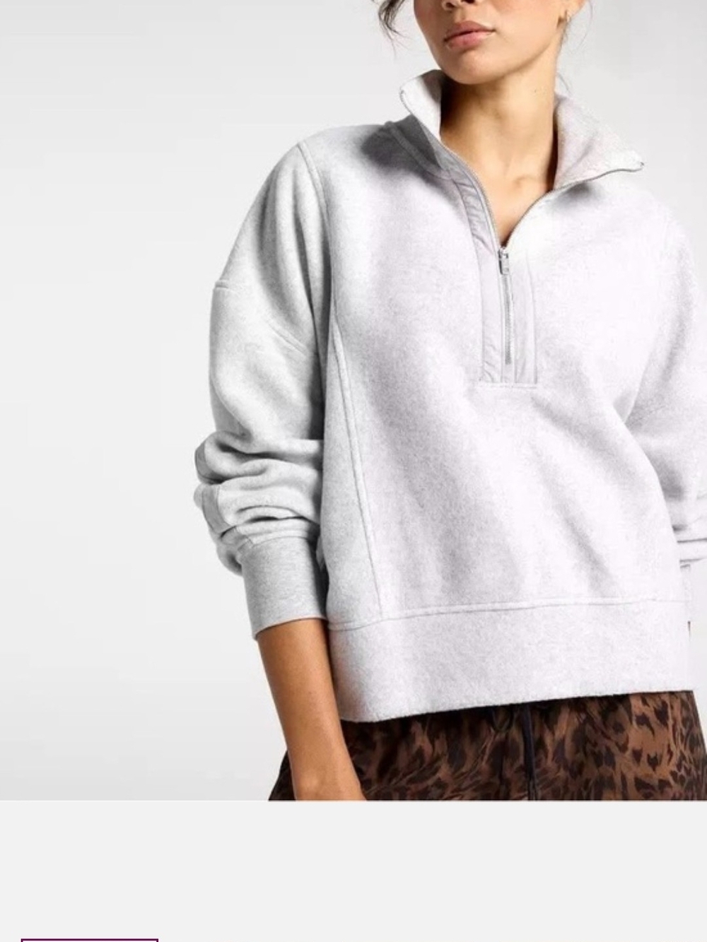 Calia Women's Cream Heather Half-Zip Pullover Hoodie